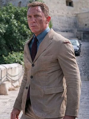 No Time to Die James Bond Beige Corduroy Suit