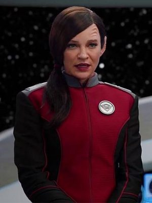 The Orville Jessica Szohr Red and Black Jacket