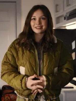 Zoe Margaret Colletti TV Series Only Murders in the Building Green Shearling Cotton Jacket