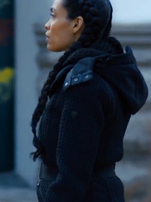 Rosario Dawson DMZ Season 01 Black Wool Jacket