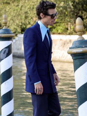 Harry Styles Don't Worry Darling (2022) Blue Blazer Coat