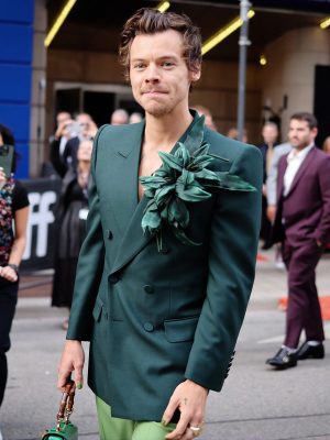 Harry Styles Event Night Green Suit