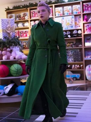 Florence Pugh Hawkeye Green Wool Coat