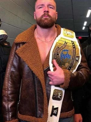 WWE Wrestler Dean Ambrose Shearling Leather Jacket
