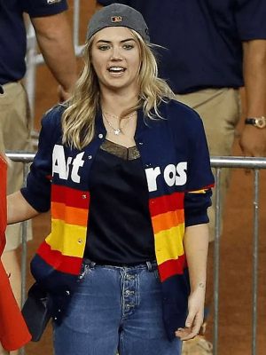 Houston Astros Kate Upton Multi Stripe Blue Jacket