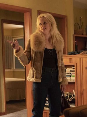 Lucy Purcell True Detective Mamie Gummer Shearling Leather Jacket