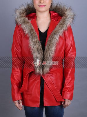 The Christmas Chronicles Movie Mrs Claus Shearling Leather Coat