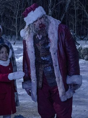 David Harbour Christmas Movie Violent Night Leather Jacket
