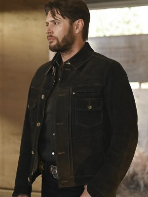 Jensen Ackles Big Sky Season 03 Black Suede Leather Jacket