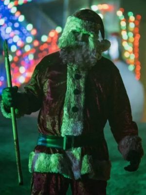 Abraham Benrubi Christmas Bloody Christmas (2022) Santa Red Velvet Jacket