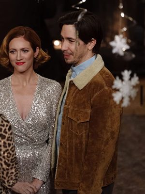 Christmas with the Campbells Movie Justin Long Brown Suede Leather Jacket
