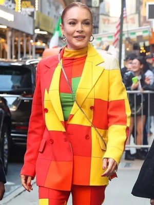 Lindsay Lohan Falling for Christmas Multi Color Blazer Coat