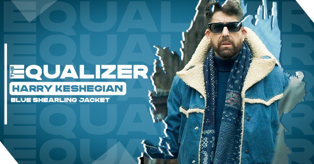 The Equalizer Season 02 Harry Keshegian Blue Shearling Jacket