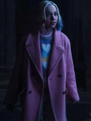 Wednesday Emma Myers Pink Coat