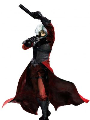 Dante Devil May Cry 2 Black And Maroon Leather Coat