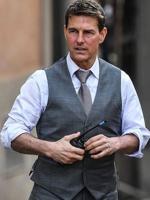 Tom Cruise Ethan Hunt Mission Impossible 7 Grey Vest