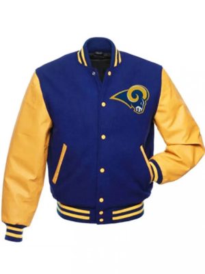Men’s Los Angeles American Football Team Blue Varsity Jacket