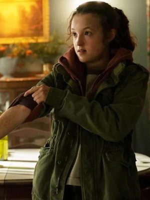 Bella Ramsey The Last Of Us (2023) Ellie Williams Green Cotton Jacket