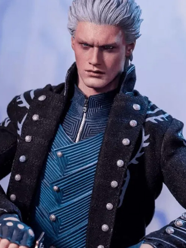 Devil May Cry 5 Vergil Coat  Black Leather Trench Coat - Jacket Makers