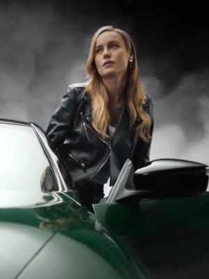 Tess Fast X Brie Larson Black Biker Leather Jacket