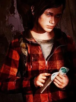 The Last Of Us Game Part II Ellie Red Flannel Hooded Jacket