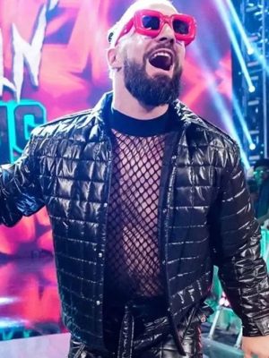 WWE Raw Seth Rollins Black Puffer Jacket
