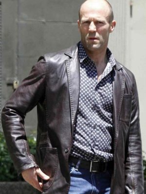 Deckard Shaw Fast and Furious 7 Jason Statham Brown Leather Jacket