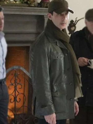 TV Series Succession S02 Jeremy Strong Green Leather Jacket
