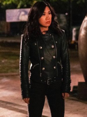 Liza Lapira TV Series The Equalizer S03 Black Leather Jacket