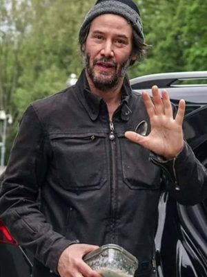 Keanu Reeves John Wick Chapter 4 John Wick Black Leather Jacket