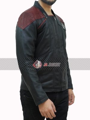 Jonathan Frakes Black Leather Jacket