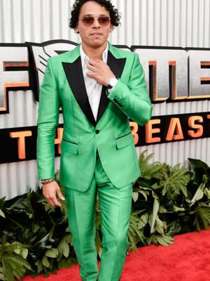 Transformers Movie Event NY Premiere 2023 Anthony Ramos Green Suit