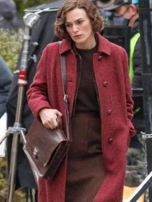 Movie Boston Strangler Keira Knightley Red Wool Coat