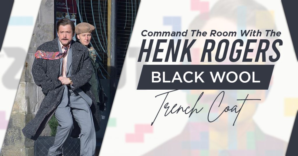 Command The Room With The Henk Rogers Black Wool Trench Coat