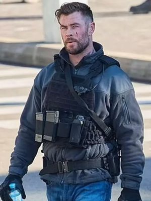Tyler Rake Extraction 2 Chris Hemsworth Grey Jacket