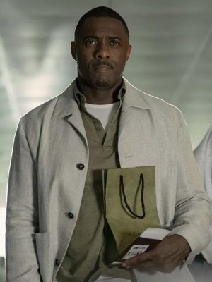 Sam Nelson Hijack 2023 Idris Elba White Coat
