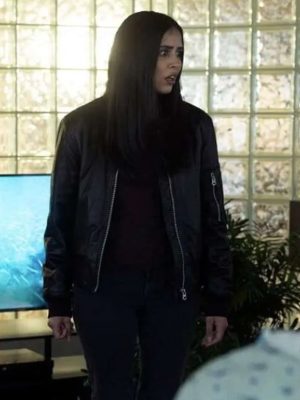 TV Series Manifest S04 Parveen Kaur Black Leather Jacket