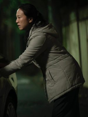 TV Series Safe Home Katlyn Wong Grey Hooded Jacket