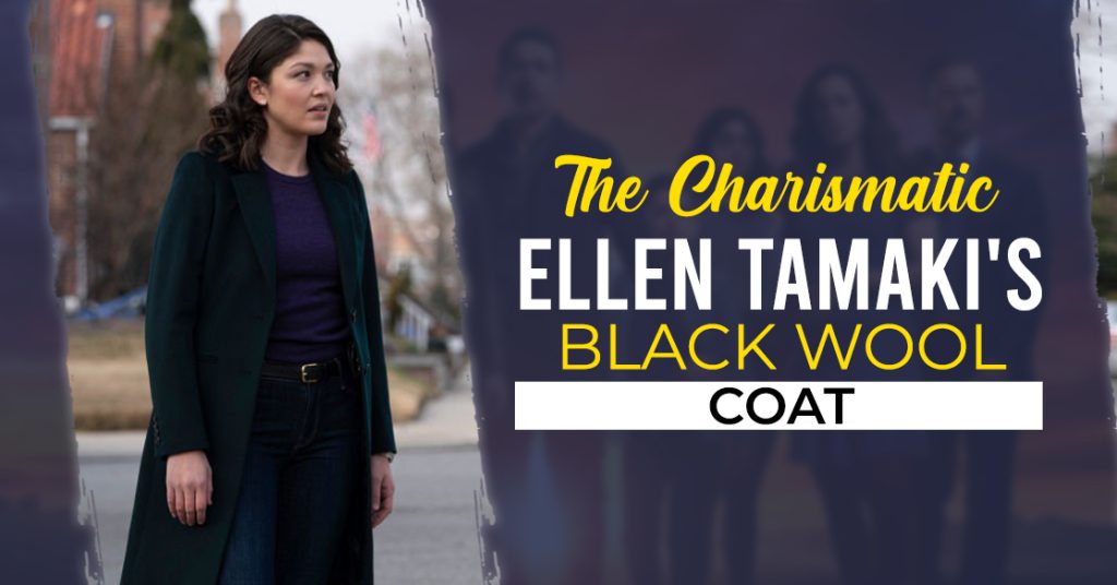 The Charismatic Ellen Tamaki's Black Wool Coat