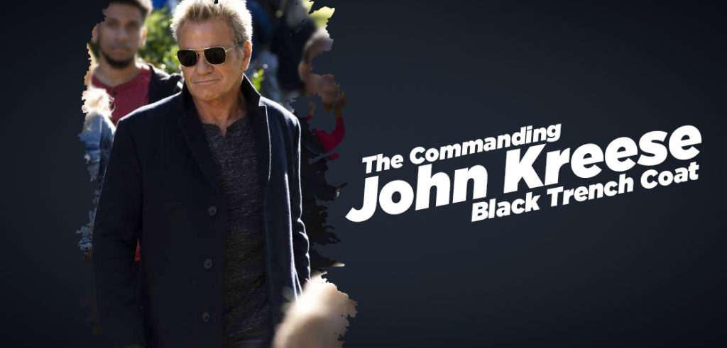 The Commanding John Kreese Black Trench Coat