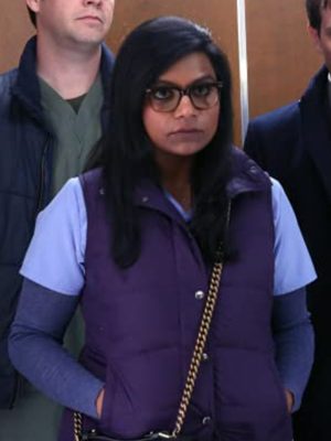 V Series The Mindy Project Purple Puffer Vest
