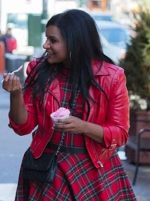 TV Series The Mindy Project Mindy Lahiri Pink Leather Jacket