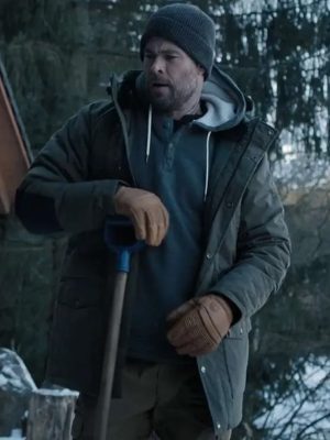 Chris Hemsworth Extraction 2 2023 Tyler Rake Black Hooded Jacket