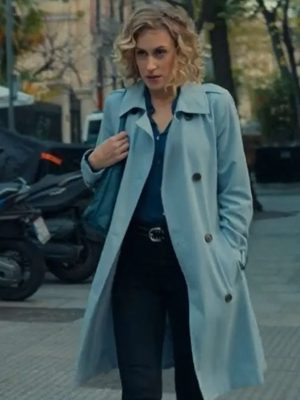 TV Series Valeria Nerea Blue Trench Coat