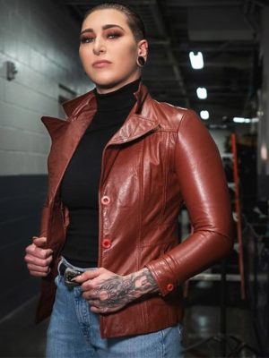 WWE Rhea Ripley Brown Jacket