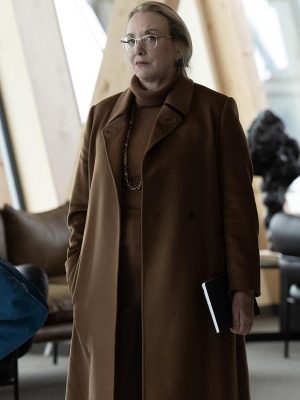 J. Smith-Cameron TV Series Succession S04 Brown Trench Coat