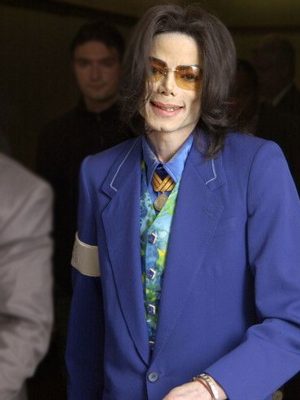Singer Michael Jackson Courtside Blue Blazer