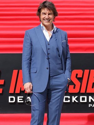 Tom Cruise Mission Impossible 7 Blue Suit