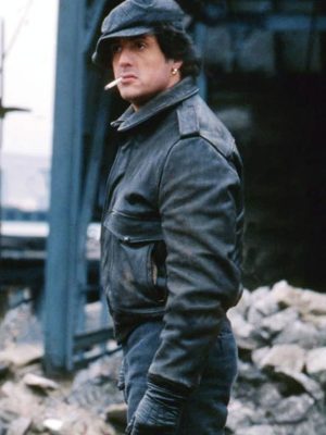 Paradise Alley Sylvester Stallone Black Leather Jacket
