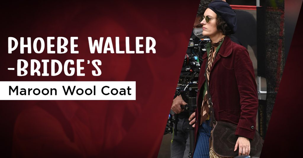 Phoebe Waller-Bridge’s Maroon Wool Coat